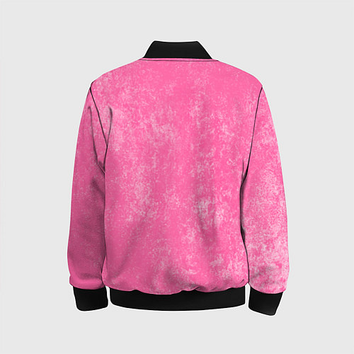 Детский бомбер Pink bleached splashes / 3D-Черный – фото 2