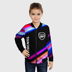 Бомбер детский Arsenal speed game lights, цвет: 3D-черный — фото 2