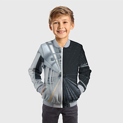 Бомбер детский Метро Москвы, цвет: 3D-серый — фото 2