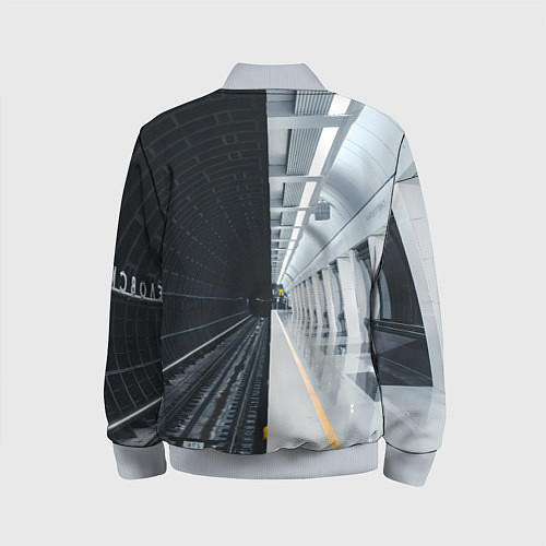 Детский бомбер Метро Москвы / 3D-Серый – фото 2