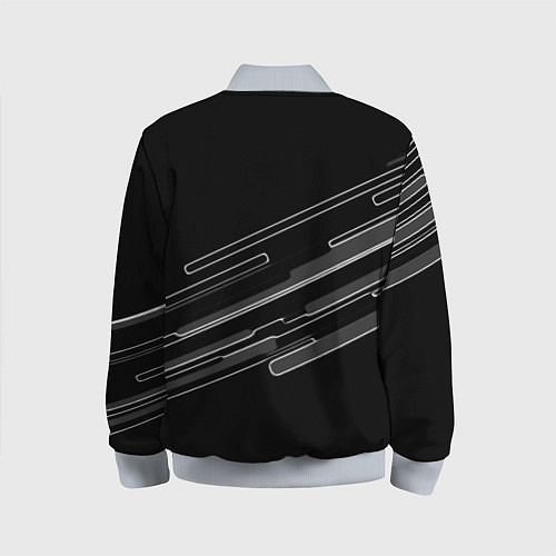 Детский бомбер Герб РФ полосы геометрия / 3D-Серый – фото 2