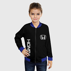 Бомбер детский Honda white logo auto, цвет: 3D-синий — фото 2