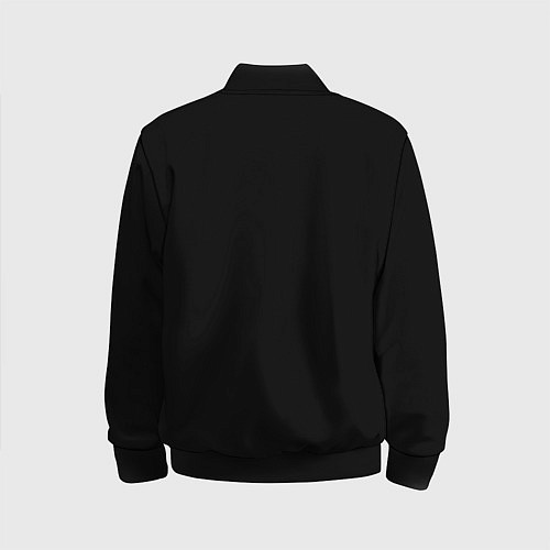 Детский бомбер Chevrolet white logo auto / 3D-Черный – фото 2