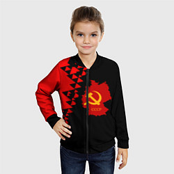 Бомбер детский СССР геометрия прошлого, цвет: 3D-черный — фото 2