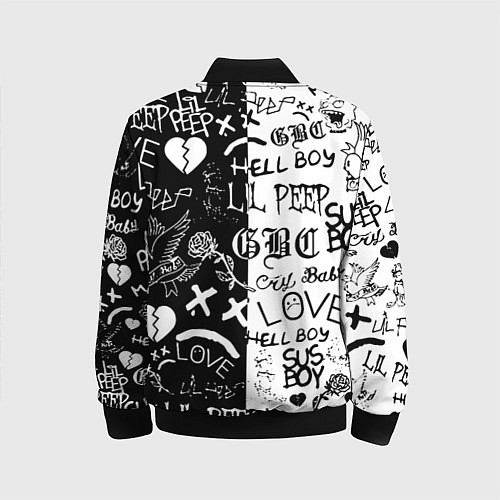 Детский бомбер Lii Peep pattern rap / 3D-Черный – фото 2