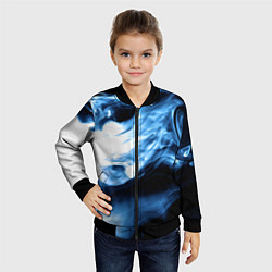 Бомбер детский Дым смок вейпа текстура, цвет: 3D-черный — фото 2