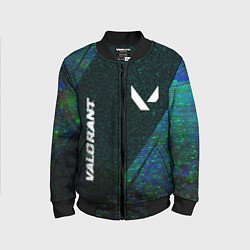 Бомбер детский Valorant glitch blue cybersport, цвет: 3D-черный