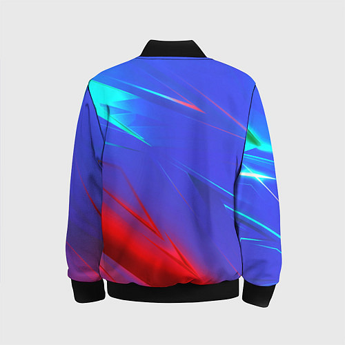 Детский бомбер Неоновые полосы геометрия / 3D-Черный – фото 2