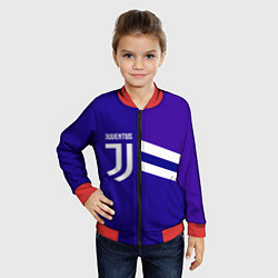 Бомбер детский Juventus sport geometry line, цвет: 3D-красный — фото 2