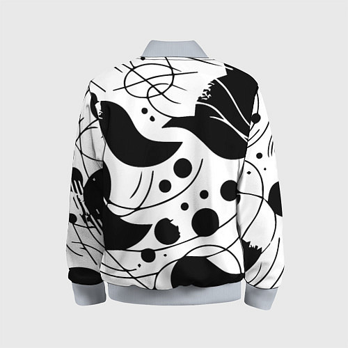 Детский бомбер Fashion abstraction - ai art fantasy / 3D-Серый – фото 2