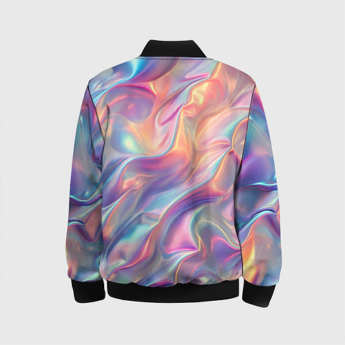 Детский бомбер Перламутровый голографический градиент / 3D-Черный – фото 2