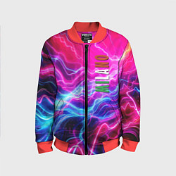 Бомбер детский Milano - neon abstraction, цвет: 3D-красный