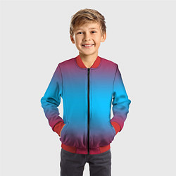 Бомбер детский Neon gradeinet, цвет: 3D-красный — фото 2