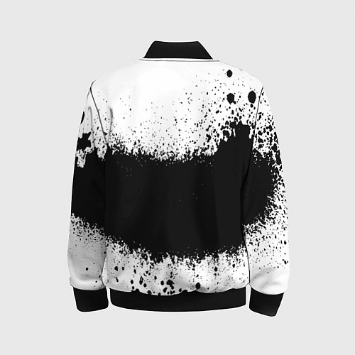 Детский бомбер Просто краски чёрные / 3D-Черный – фото 2