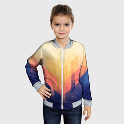 Бомбер детский Abstract art - geometric shapes, цвет: 3D-серый — фото 2