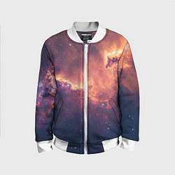 Бомбер детский Космические облака и звезды, цвет: 3D-белый