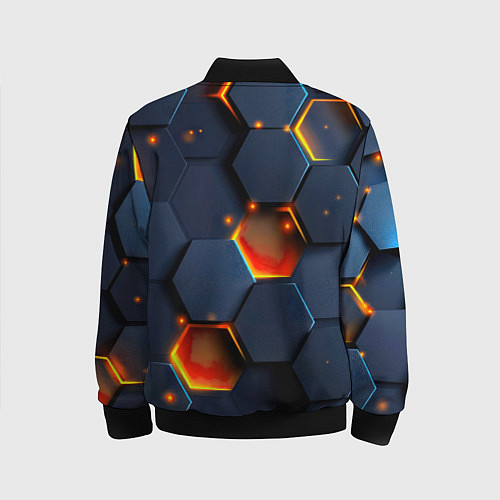 Детский бомбер Шестигранники с подсветкой / 3D-Черный – фото 2