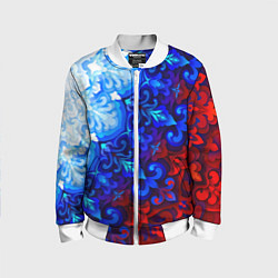 Бомбер детский Душа моя Россия 2, цвет: 3D-белый