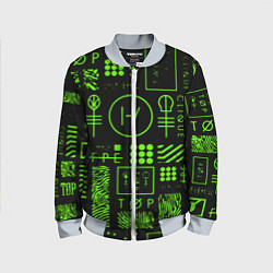 Бомбер детский Twenty one pilots neon, цвет: 3D-серый
