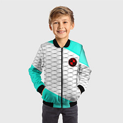 Бомбер детский BMW carbon steel, цвет: 3D-черный — фото 2