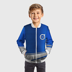 Бомбер детский Volvo automobile metal, цвет: 3D-белый — фото 2