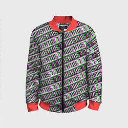 Бомбер детский Juventus glitch pattern, цвет: 3D-красный