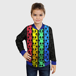 Бомбер детский Marshmello neon music dj, цвет: 3D-синий — фото 2