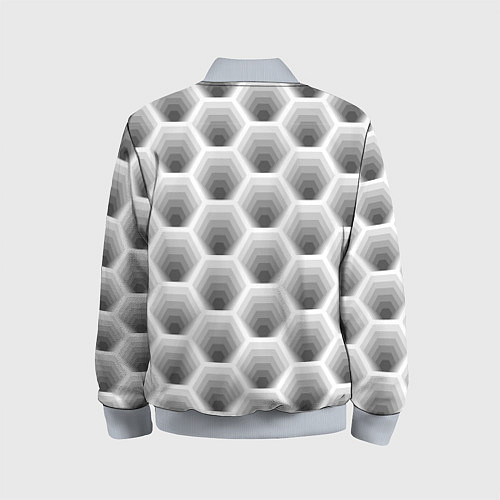 Детский бомбер Неоновые соты / 3D-Серый – фото 2