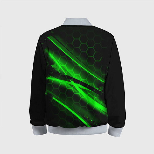 Детский бомбер Starcraft 2 кислотные соты линии / 3D-Серый – фото 2