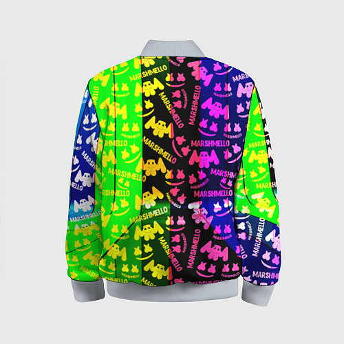 Детский бомбер Marshmello pattern neon steel / 3D-Серый – фото 2