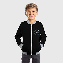 Бомбер детский Opel logo auto, цвет: 3D-серый — фото 2