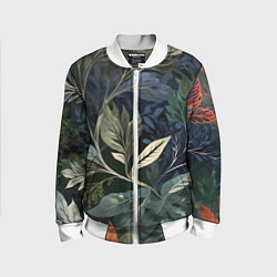 Детский бомбер Объемные листья