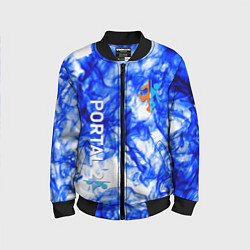 Бомбер детский Portal 2 flame blue, цвет: 3D-черный