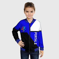 Бомбер детский Portal geometry steel game, цвет: 3D-синий — фото 2