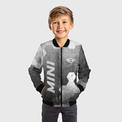 Бомбер детский Mini - grey gradient вертикально, цвет: 3D-черный — фото 2