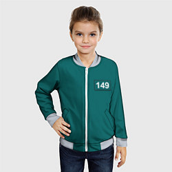 Бомбер детский Игрок 149 - Игра в кальмара, цвет: 3D-серый — фото 2