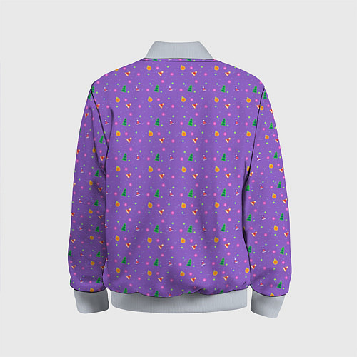 Детский бомбер Новогодний космос / 3D-Серый – фото 2