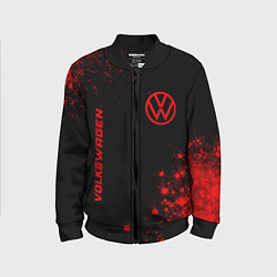 Бомбер детский Volkswagen - red gradient вертикально, цвет: 3D-черный