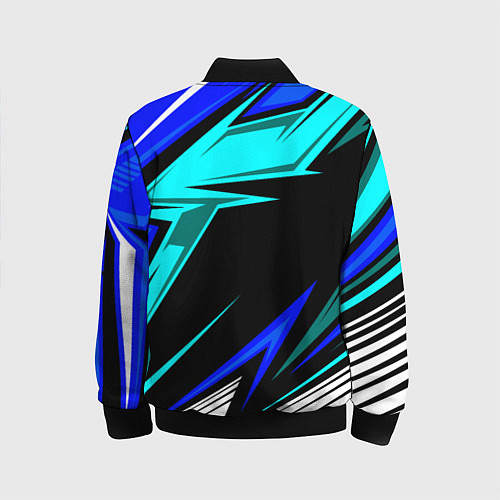 Детский бомбер Субару - синий спорт / 3D-Черный – фото 2