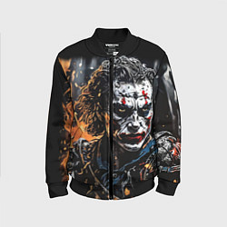 Детский бомбер Джокер на фоне огня