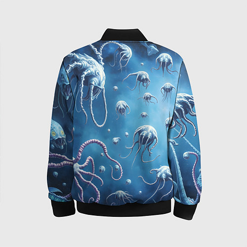 Детский бомбер Мир фантастических осьминогов / 3D-Черный – фото 2