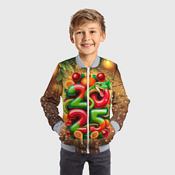 Бомбер детский Змеи к нам приходят, цвет: 3D-серый — фото 2