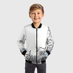 Бомбер детский Одинокий борец на просторах, цвет: 3D-черный — фото 2