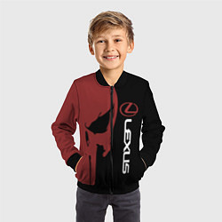 Бомбер детский Lexus и череп, цвет: 3D-черный — фото 2