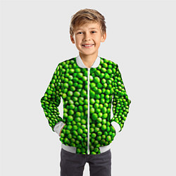 Бомбер детский Горошек, цвет: 3D-белый — фото 2
