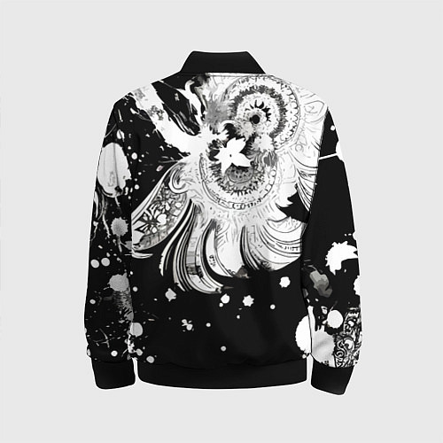 Детский бомбер Абстрактная экспрессивная композиция / 3D-Черный – фото 2