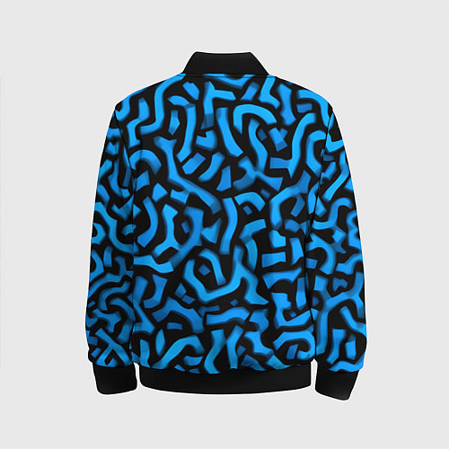 Детский бомбер Синее граффити / 3D-Черный – фото 2
