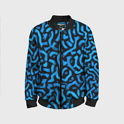 Бомбер детский Синее граффити, цвет: 3D-черный