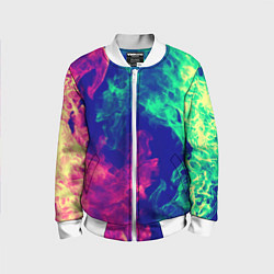 Бомбер детский Огненный стиль текстура, цвет: 3D-белый