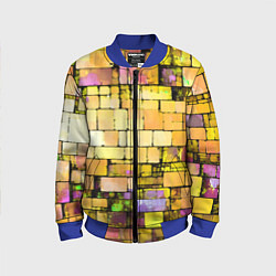 Бомбер детский Жёлтые кирпичики, цвет: 3D-синий